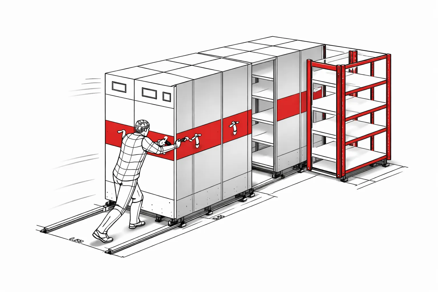 Instalación de archivo rodante institucional